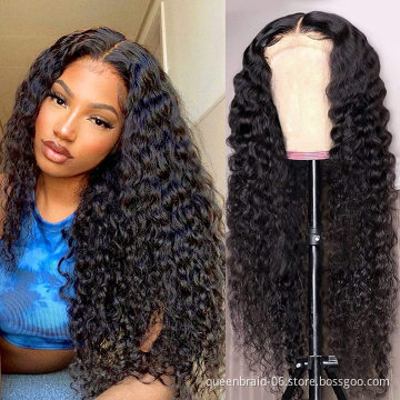 4x4 Lace Front Wigs Human Hair Pre Plucked Hairline Brazilian Curly Human Hair Wigs For Women Lace Closure Wigs with Baby Hair